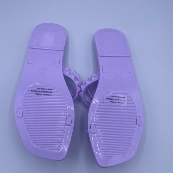 Madden Girl All Over Purple Studded Lagunna Slip On Woman’s Flat Sandals NWOT 8 - Picture 13 of 13